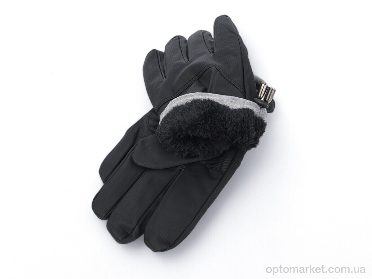 Купить Рукавички чоловічі A24-01 black Number one чорний, фото 2