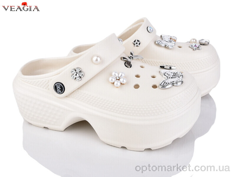 Купить Крокси жіночі A24-3 Veagia-ADA бежевий, фото 1