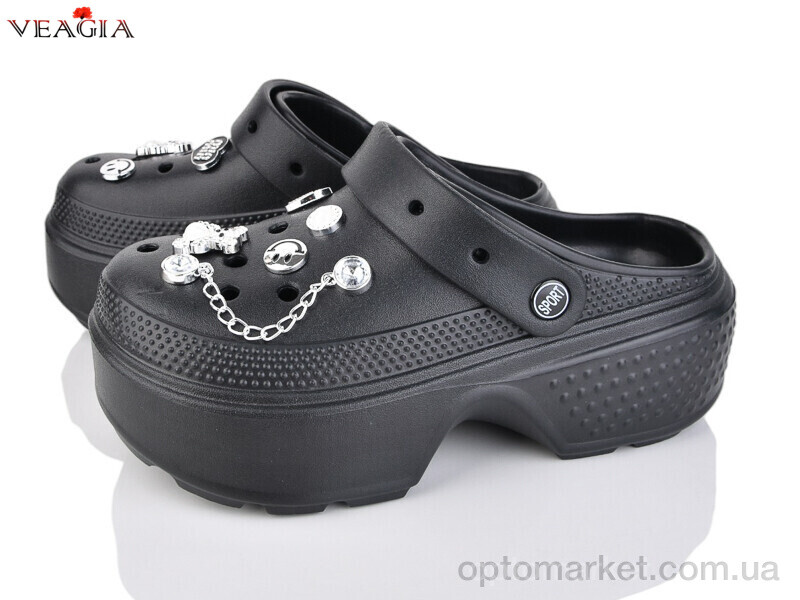 Купить Крокси жіночі A25-1 Veagia-ADA чорний, фото 1
