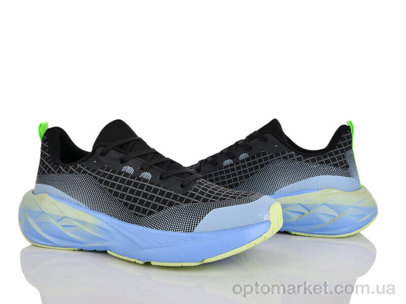 Купить Кросівки чоловічі A250-2 піна Run Life чорний, фото 1