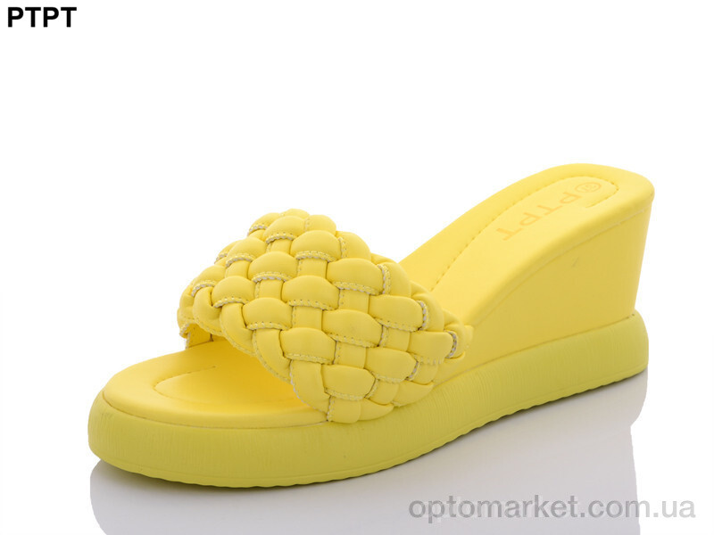 Купить Шльопанці жіночі A252-5 PTPT жовтий, фото 1