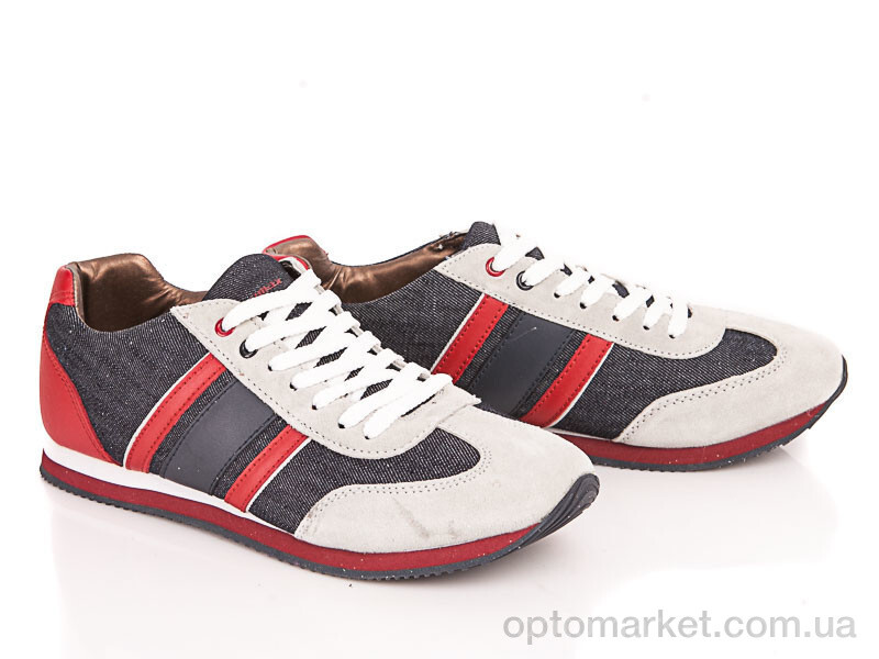 Купить Кросівки чоловічі A2567-1 navy-red Demax синій, фото 1