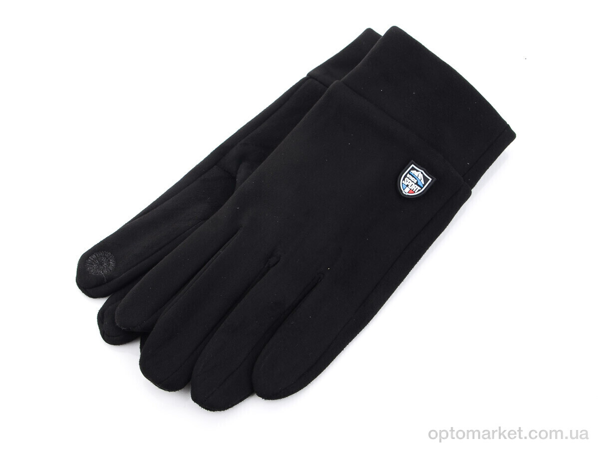 Купить Рукавички чоловічі A26-2M замш Королева чорний, фото 1