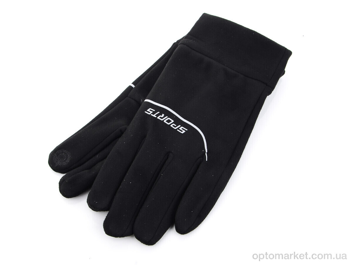 Купить Рукавички чоловічі A26-4M замш Королева чорний, фото 1