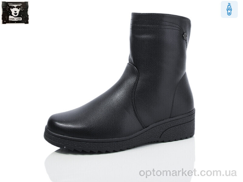 Купить Черевики жіночі A260-10 Steel Land чорний, фото 1