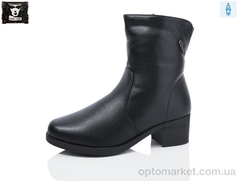Купить Черевики жіночі A260-1 Steel Land чорний, фото 1