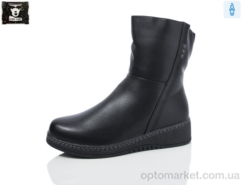 Купить Черевики жіночі A260-7 Steel Land чорний, фото 1