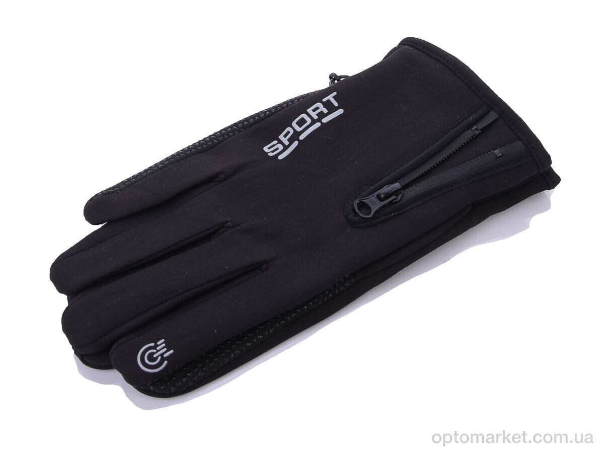 Купить Рукавички чоловічі A30-1М спорт black Королева чорний, фото 1