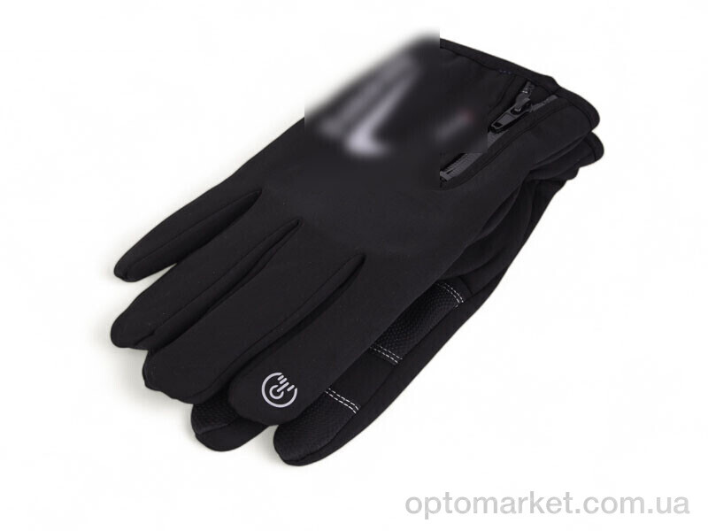 Купить Рукавички чоловічі A300-NK black Number one чорний, фото 1