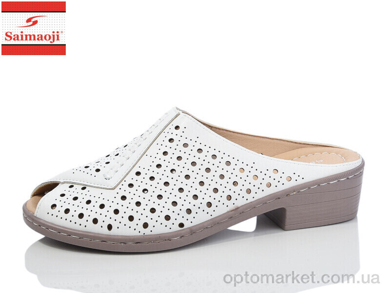 Купить Шльопанці жіночі A306-2 Saimaoji білий, фото 1