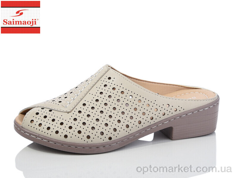 Купить Шльопанці жіночі A306-5 Saimaoji бежевий, фото 1