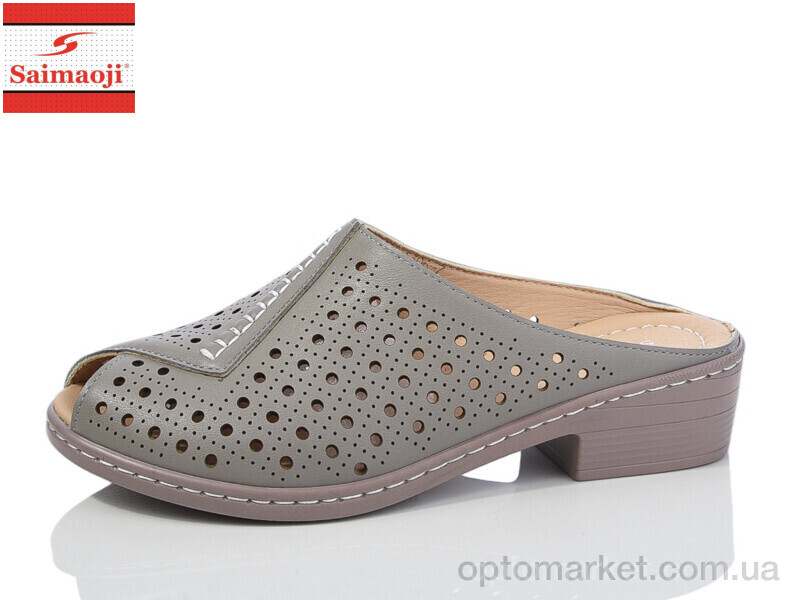 Купить Шльопанці жіночі A306-7 Saimaoji сірий, фото 1
