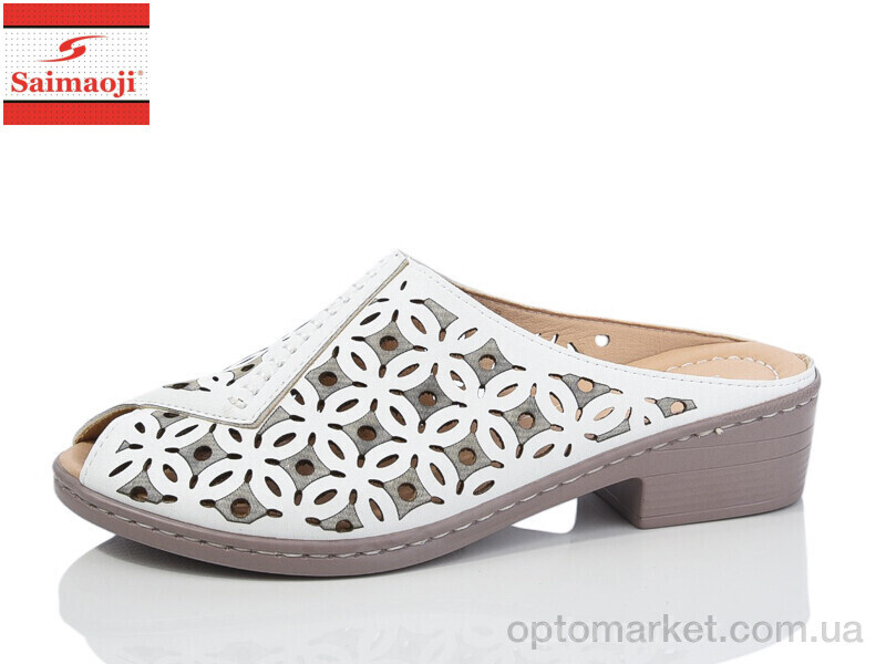 Купить Шльопанці жіночі A309-2 Saimaoji білий, фото 1