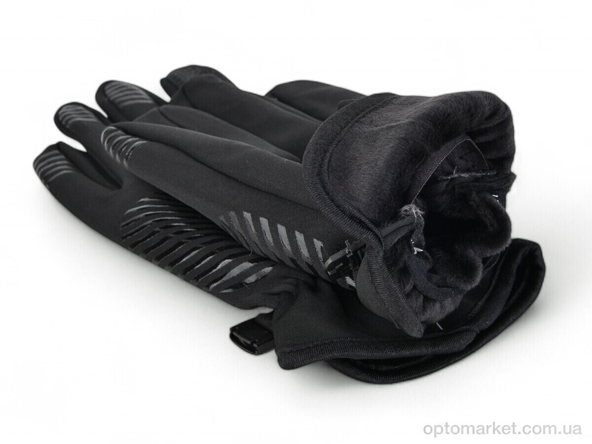 Купить Рукавички чоловічі A31-04 black Number one чорний, фото 2