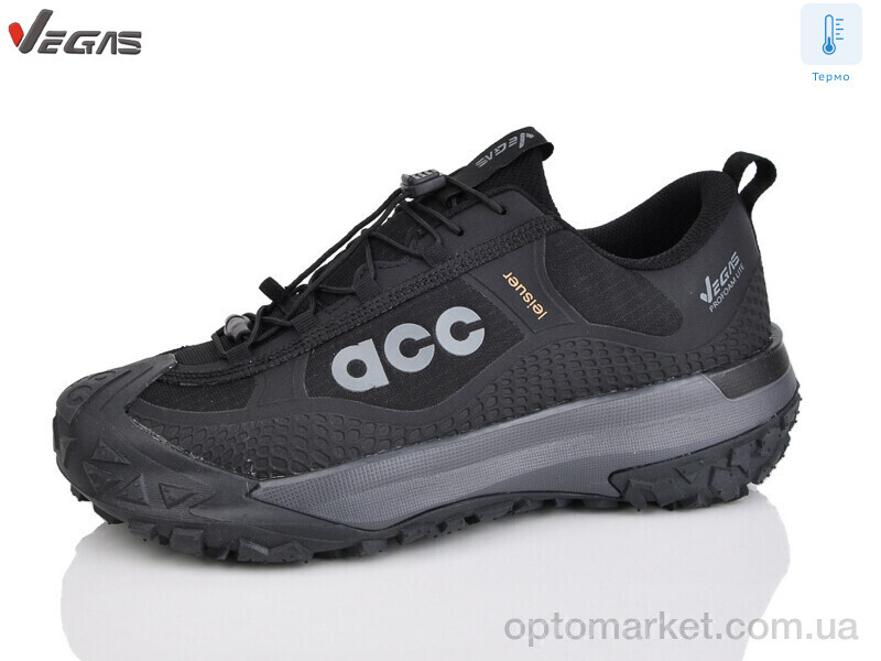 Купить Кросівки чоловічі A3155-8 термо Vegas чорний, фото 1