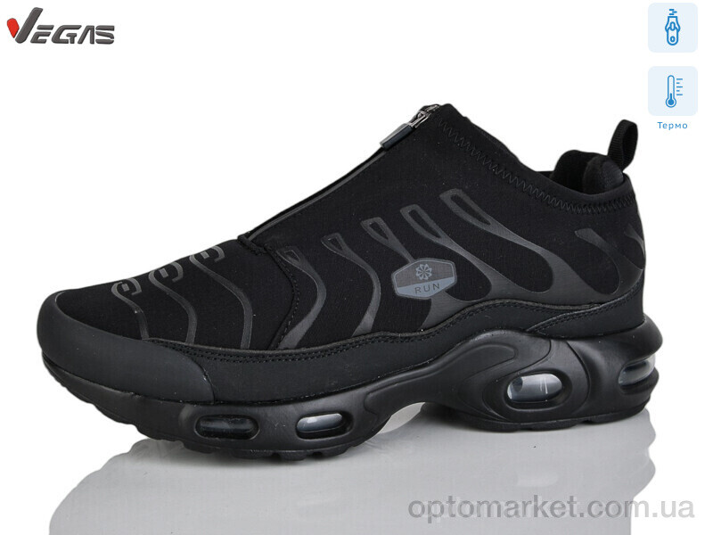 Купить Кросівки чоловічі A3157-1 термо Vegas чорний, фото 1