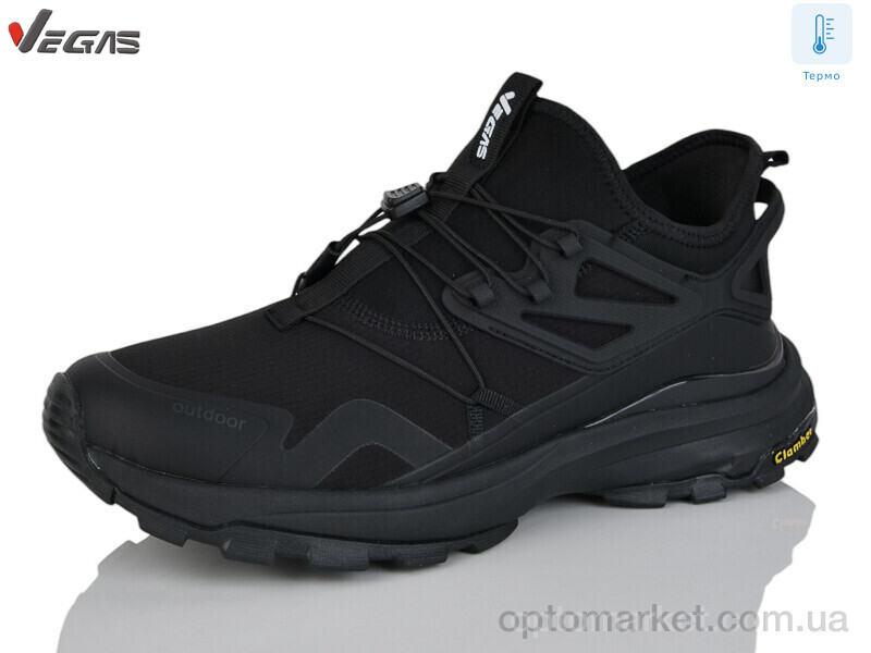 Купить Кросівки чоловічі A3159-6 термо Vegas чорний, фото 1