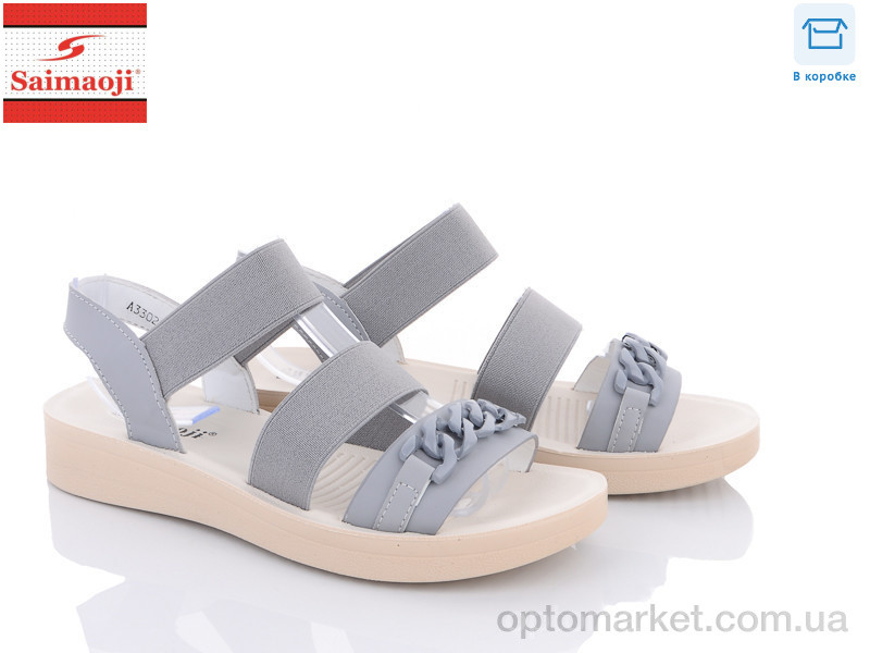 Купить Босоніжки жіночі A3302-7 Saimaoji сірий, фото 1