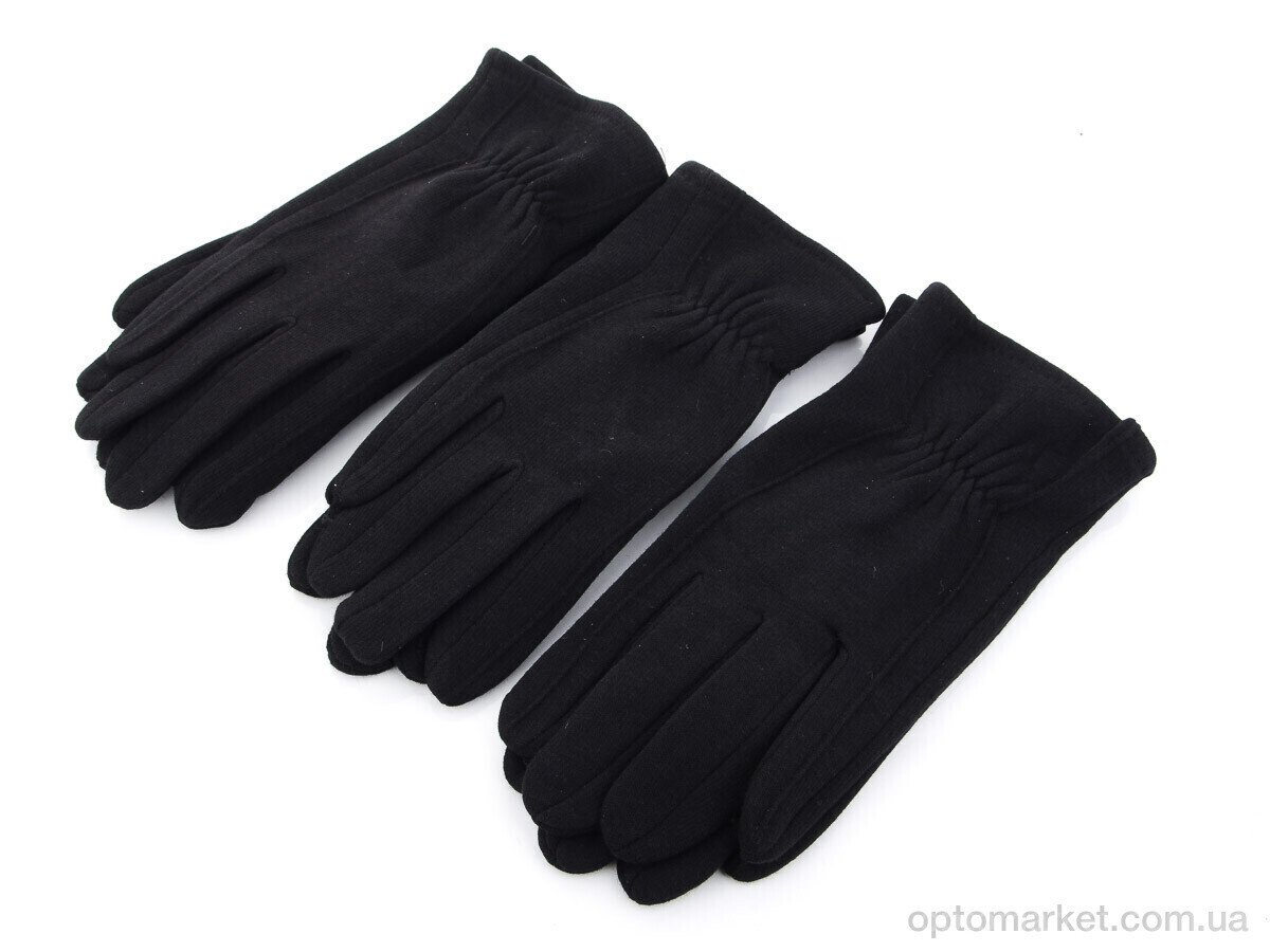 Купить Рукавички чоловічі A4 black трикотаж RuBi чорний, фото 1