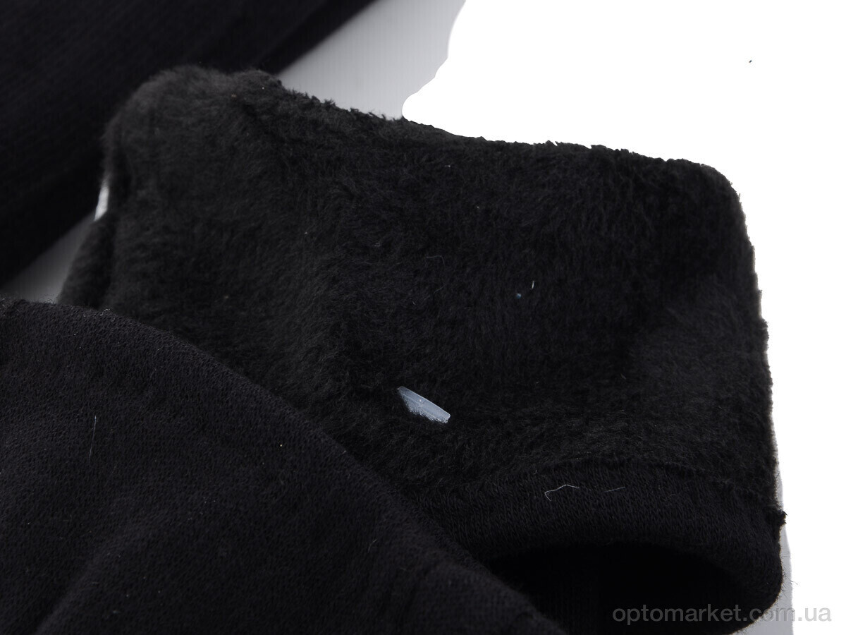 Купить Рукавички чоловічі A4 black трикотаж RuBi чорний, фото 3