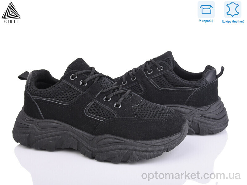 Купить Кросівки жіночі A400-1 шкіра піна Stilli чорний, фото 1