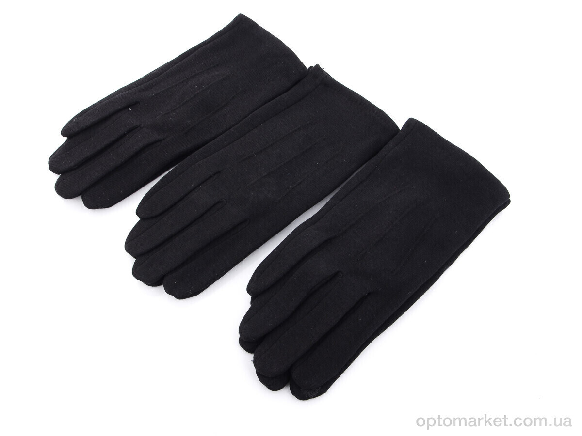 Купить Рукавички чоловічі A5 black трикотаж RuBi чорний, фото 1