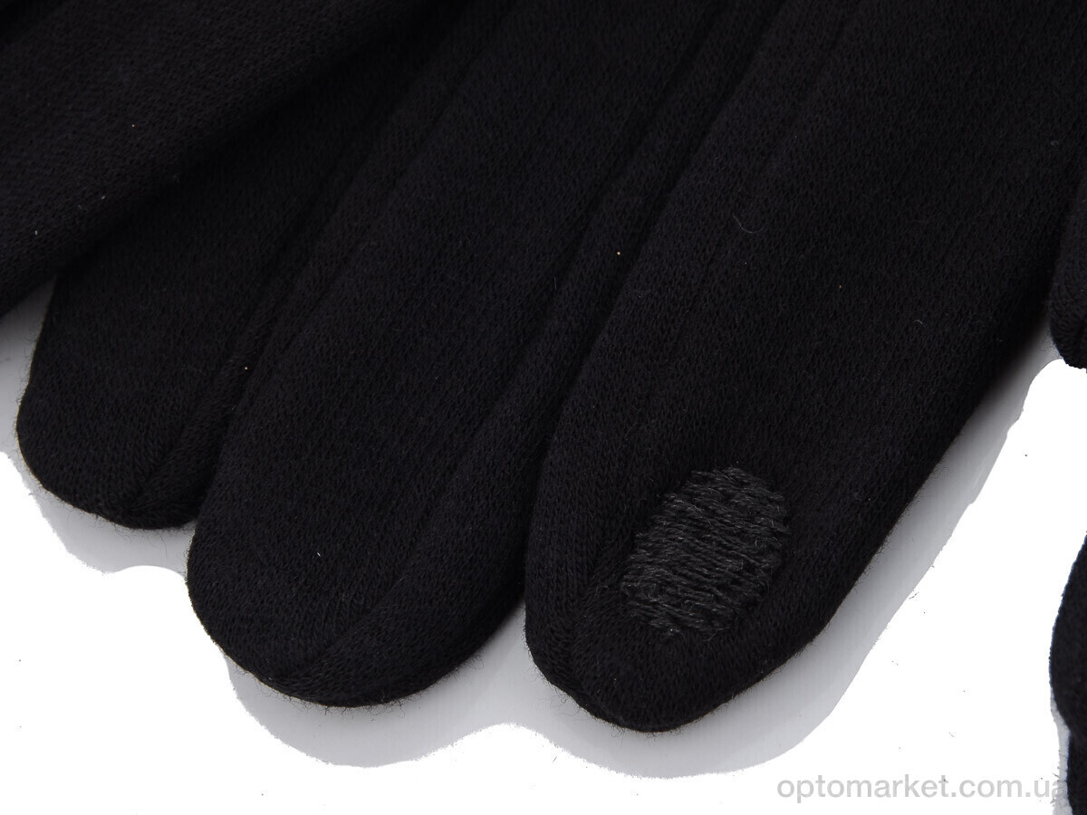 Купить Рукавички чоловічі A5 black трикотаж RuBi чорний, фото 2