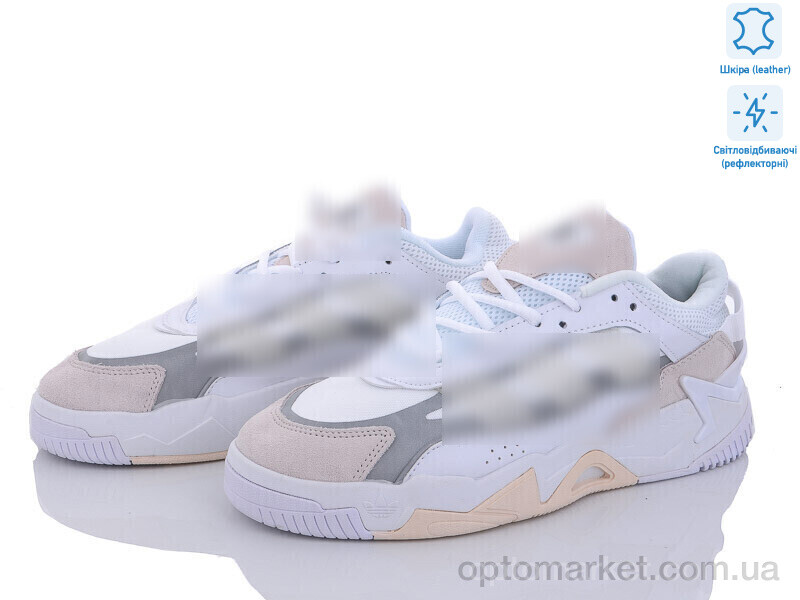 Купить Кросівки чоловічі A575-3 світловідбивач A.idas білий, фото 1