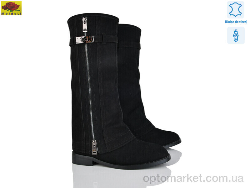Купить Чоботи жіночі A588-3 Mei De Li чорний, фото 1