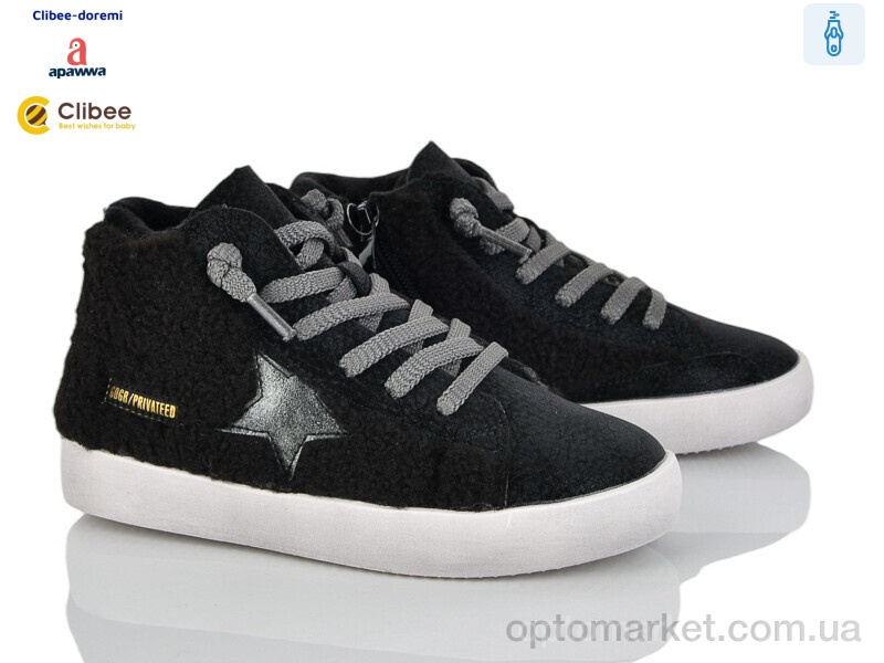 Купить Черевики дитячі A592128 black утеплені Apawwa чорний, фото 1