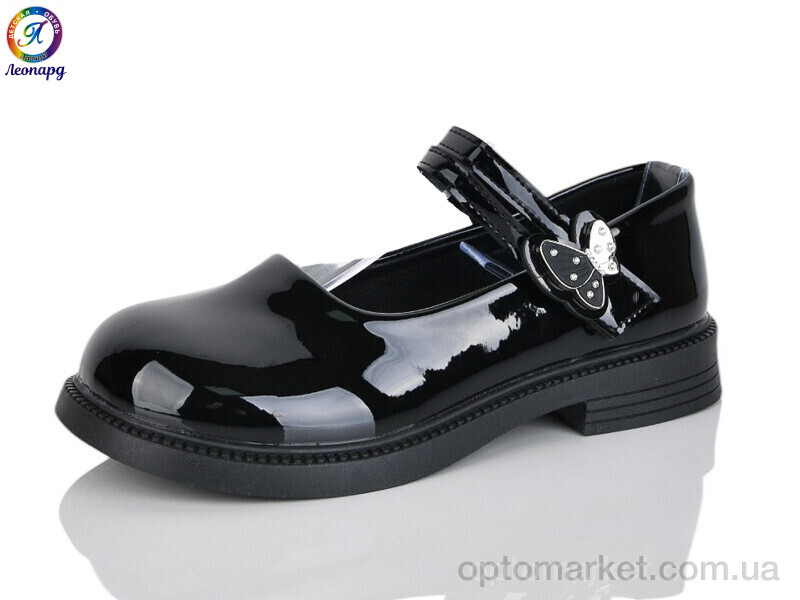 Купить Туфлі дитячі A6-1A Леопард чорний, фото 1
