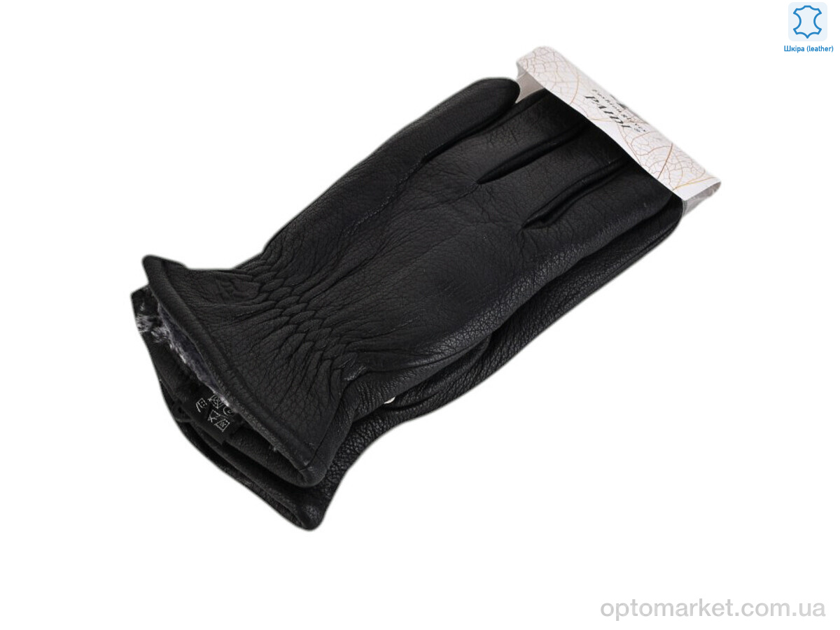 Купить Рукавички чоловічі A63-1 black олень Paidi чорний, фото 1