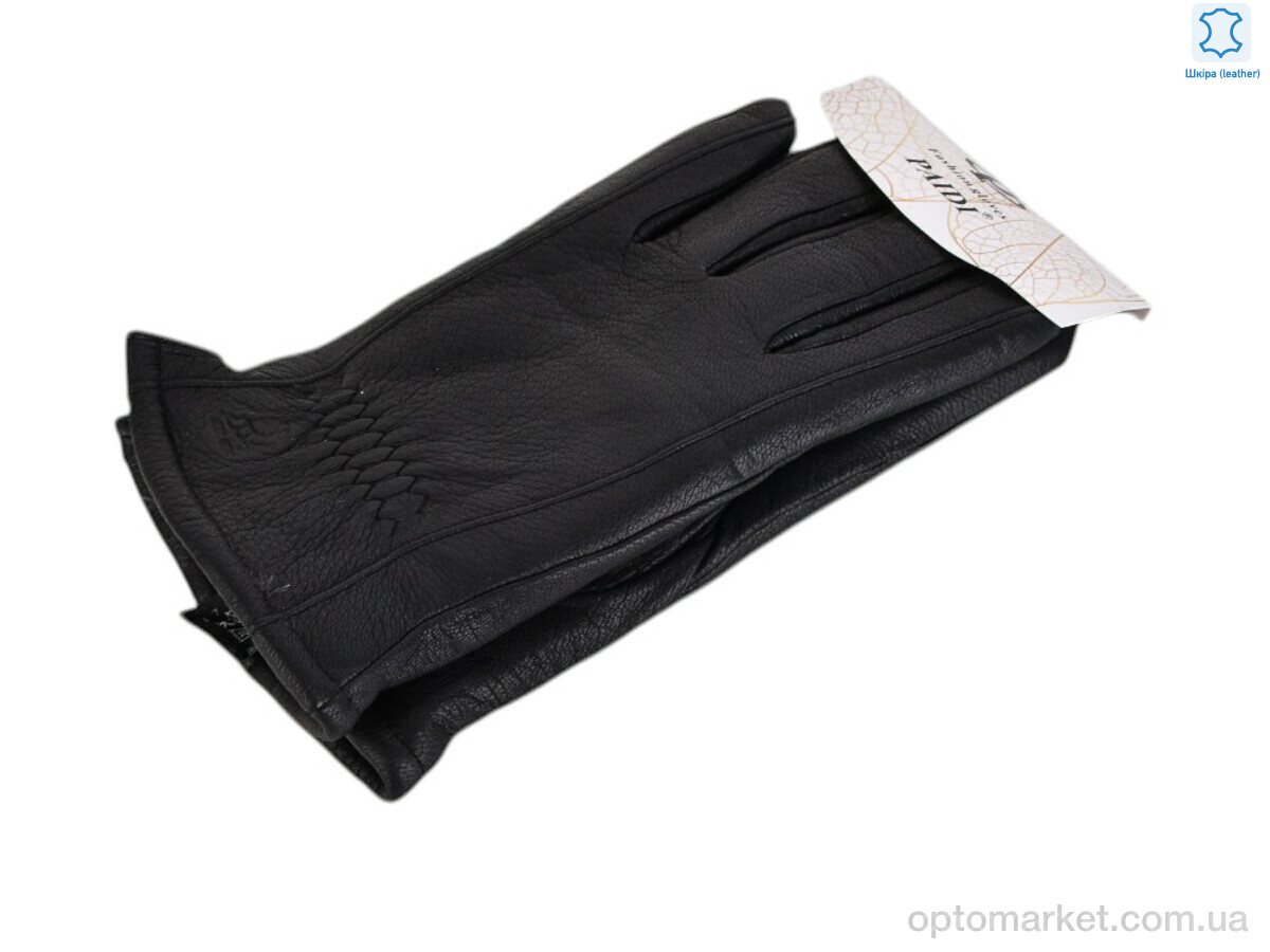 Купить Рукавички чоловічі A63-5 black олень Paidi чорний, фото 1