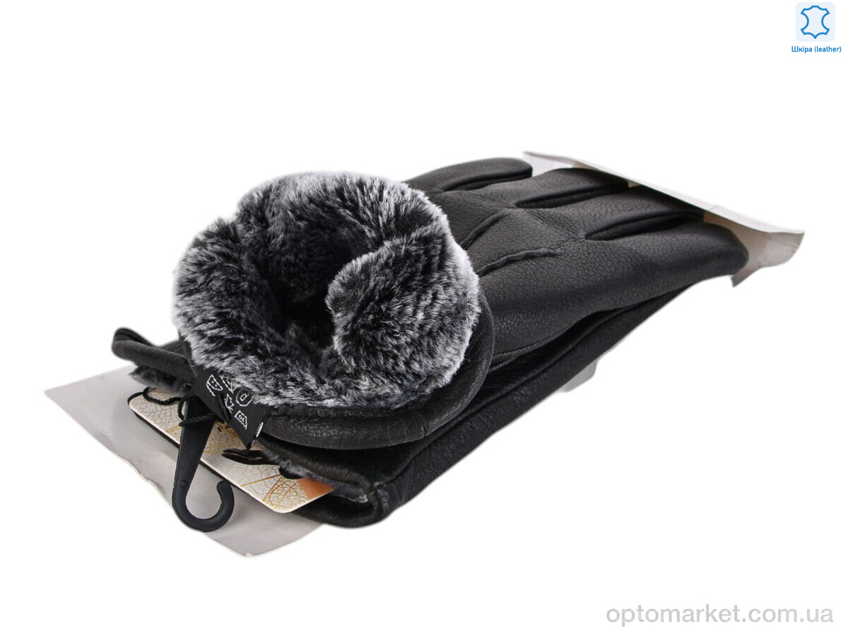 Купить Рукавички чоловічі A63-5 black олень Paidi чорний, фото 2