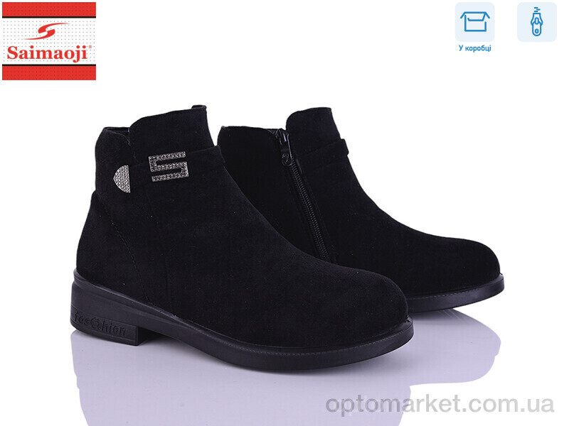 Купить Черевики жіночі A6602-16 Saimaoji чорний, фото 1