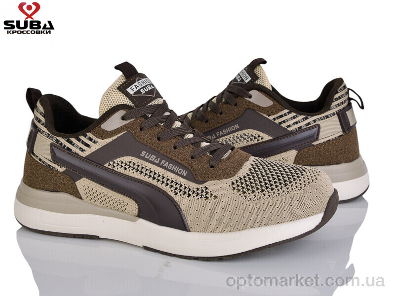 Купить Кросівки чоловічі A6611-7 піна Suba коричневий, фото 1