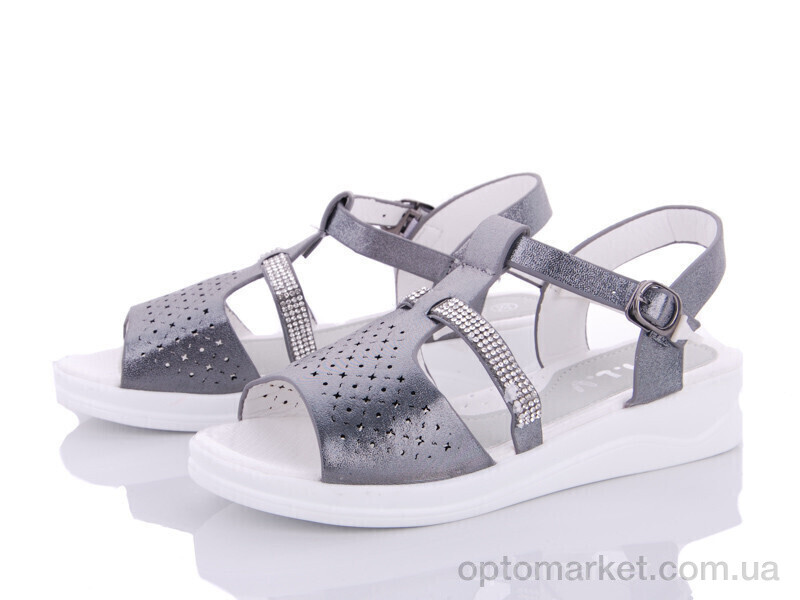 Купить Босоніжки дитячі A6805-4 M.L.V. графіт, фото 1