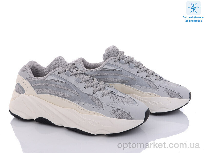 Купить Кросівки чоловічі A7524-2 світловідбивач A.idas сірий, фото 1