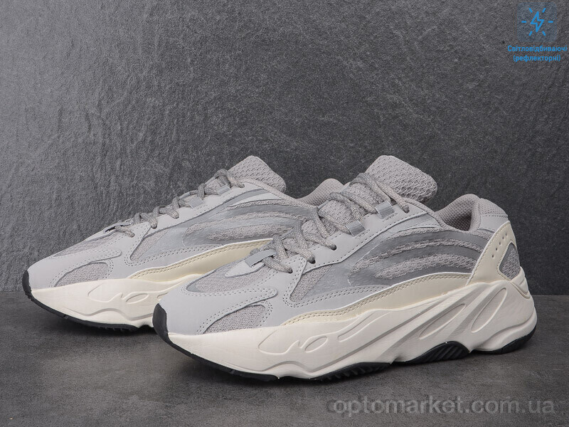 Купить Кросівки чоловічі A7524-2 світловідбивач A.idas сірий, фото 2