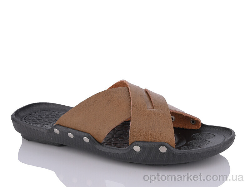 Купить Шльопанці чоловічі A8 ARZO коричневий, фото 1