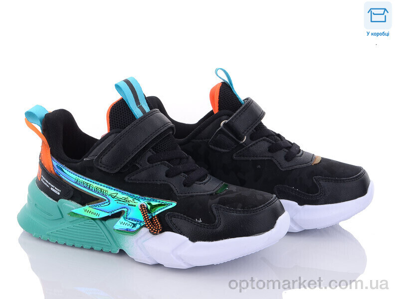 Купить Кросівки дитячі A8219-2 black Цветик чорний, фото 1
