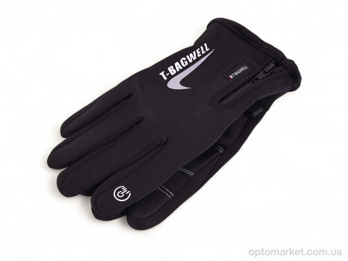 Купить Рукавички чоловічі A9-NV black Number one чорний, фото 2