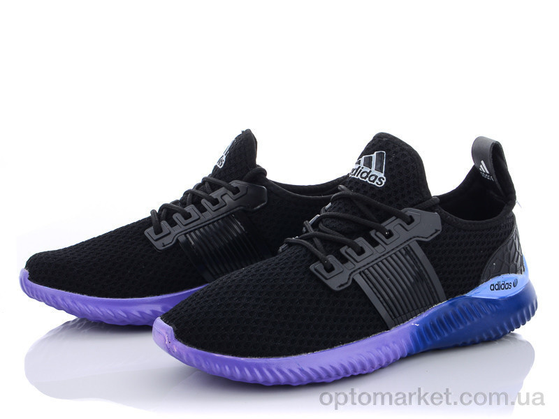 Купить Кросівки чоловічі AA44 черный-фиолетовый Adidas чорний, фото 1