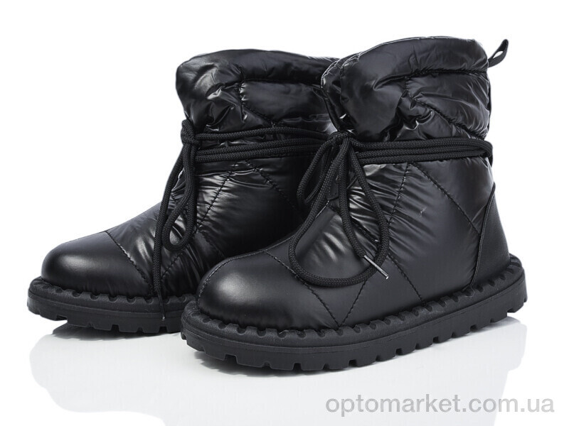 Купить Дутики жіночі AB021-1 Girnaive чорний, фото 1