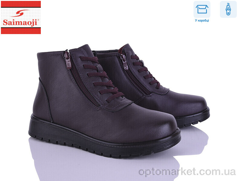 Купить Черевики жіночі AB18-10 Saimaoji бордовий, фото 1