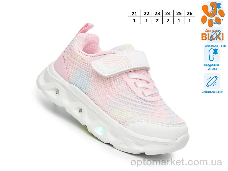Купить Кросівки дитячі AB60046B LED Bi&Ki рожевий, фото 2