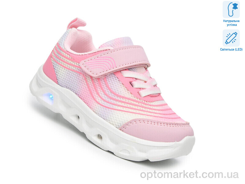 Купить Кросівки дитячі AB60046C LED Bi&Ki рожевий, фото 1