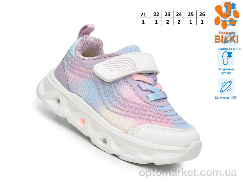 Купить Кросівки дитячі AB60046D LED Bi&Ki фіолетовий, фото 2