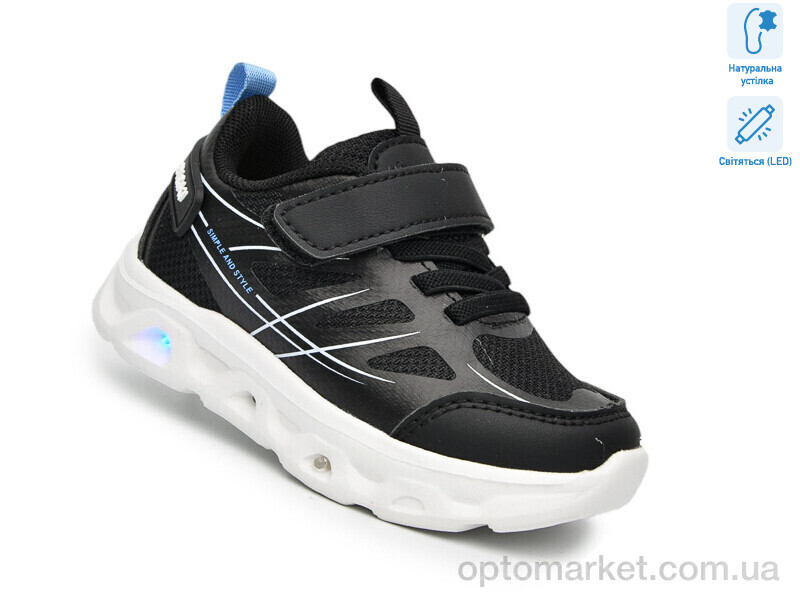 Купить Кросівки дитячі AB60047E LED Bi&Ki чорний, фото 1