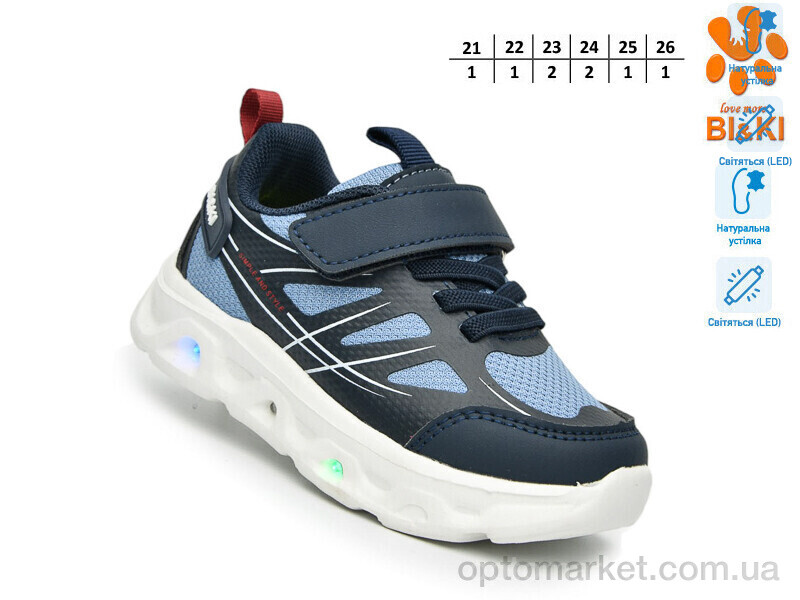 Купить Кросівки дитячі AB60047K LED Bi&Ki синій, фото 2